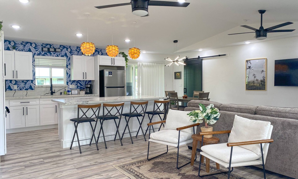 Ainaloa House | Newly-built dog-friendly home with large yard, shaded patio, & washer/dryer