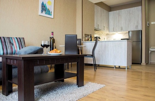 Saburtalo Apartment | Marvelous 1-bedroom apartment with AC in vibrant T'bilisi Saburtalo
