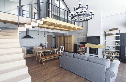 Kazbegi Apartment | Mountain-view duplex with fireplace near lifts, Ski in Ski out
