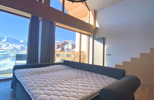 Kazbegi Apartment | Mountain-view duplex with fireplace near lifts, Ski in Ski out