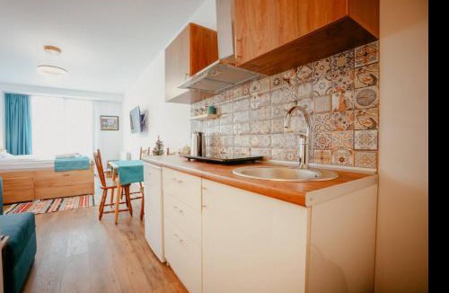 Kazbegi Apartment | New Gudauri Gondola, Ski in ski out, Loft 1 Apt with mountain view balcony