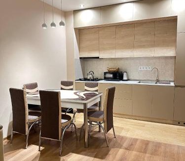 Vake-Saburtalo Apartment | Olive Dream Apartment with Balcony View
