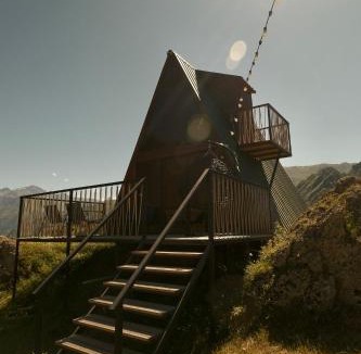Kazbegi Ski Chalet | Outside Kazbegi Cabin 2