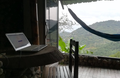Khelvachauri House | Panoramic sea view tiny house with a lawn