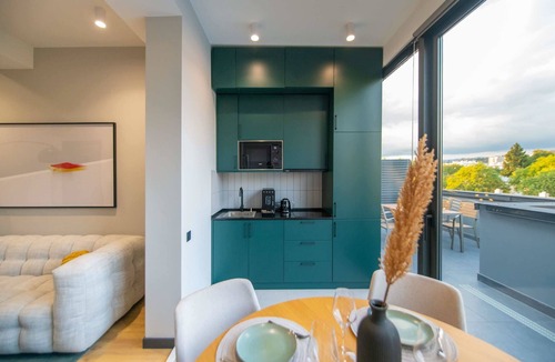 Chugureti Apartment | Penthouse One-bedroom Terrace Suite with Kitchen