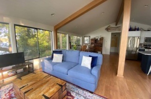Roche Harbor House | Westcott Bay Beachfront Home - Hot Tub with a view of the Bay