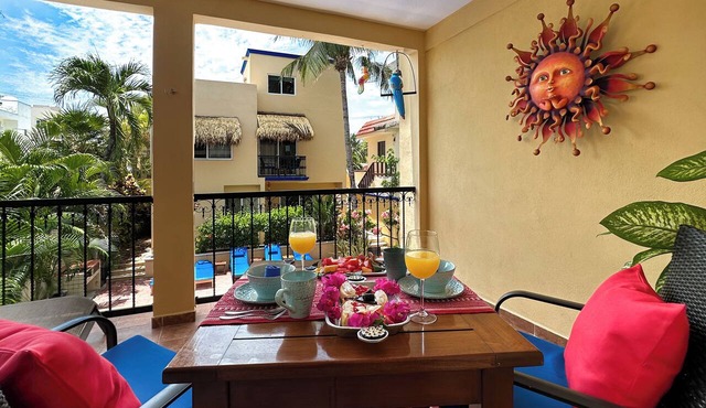 Bright Second-Floor Apartment with Private Balcony in Puerto Morelos