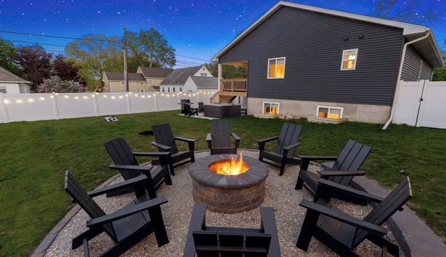 Cedar Falls 4BR Near UNI | Hot Tub, Fire Pit & Fenced Yard in Cedar Falls