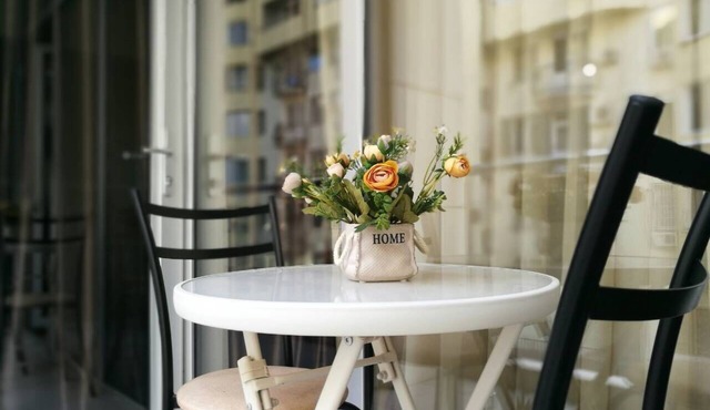 Chic 2-bedroom apartment with AC, and balcony in awesome T'bilisi