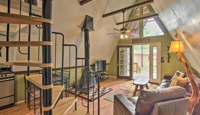 Cozy A-Frame Cabin in Overgaard Pets Welcome in Overgaard
