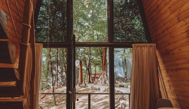 Eco village in the forest