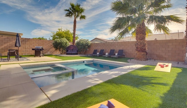 Game Room, Hot Tub & Gas Grill: Chic Indio Oasis! in Indio