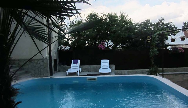 New constructed luxury house with a swimming pool
