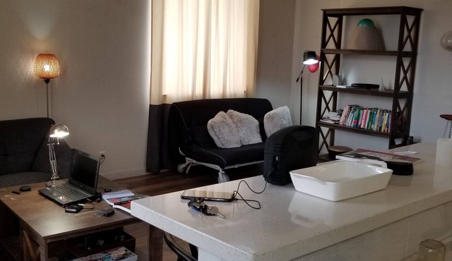 Newly renovated one bedroom studio apartment with all furniture, and kitchen