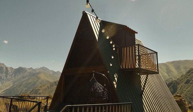Outside Kazbegi Cabin 1