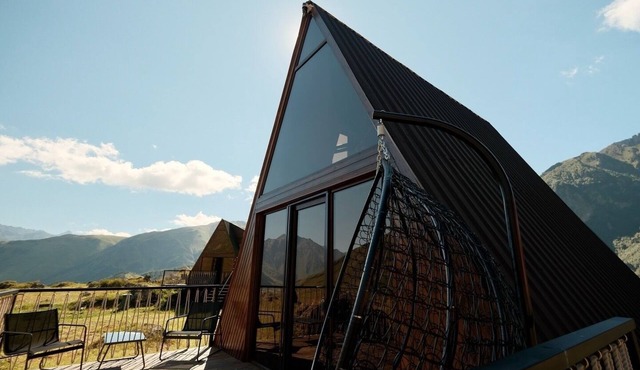Outside Kazbegi Cabin 2