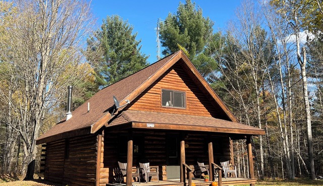 Rustic Forest Getaway has the comforts of home surrounded by woods and water. in Crystal Falls