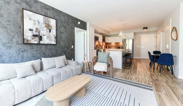 Sleek 2BR Residence with Gym, Parking & Rooftop Deck in Arlington