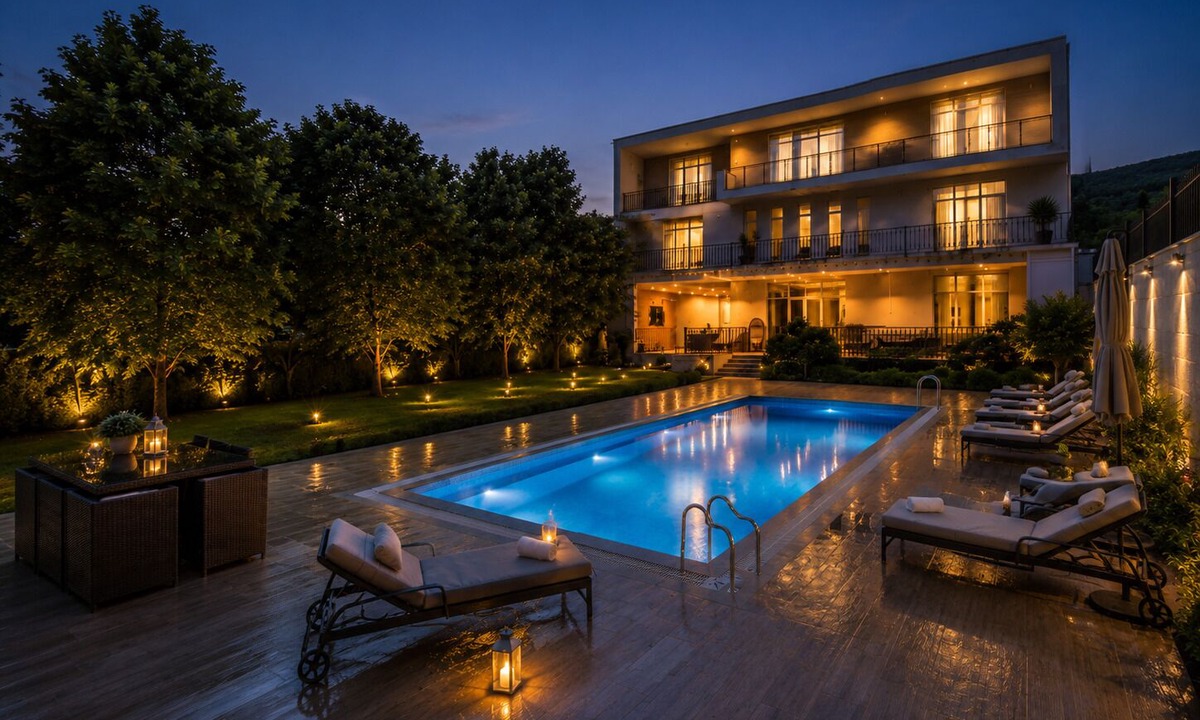Tsilkani House | Royal Riverside Villa near Kazbegi with Pool & Mountain Views