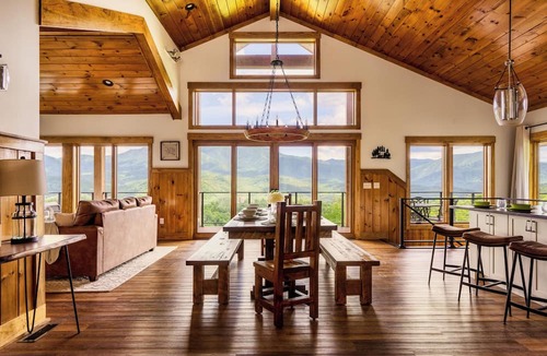 Chalet Village North Cabin | Chalet Village Luxury Cabin w/INSANE Views! Hot Tub! Game Room!
